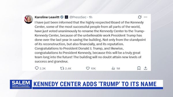 Washington Performing Arts Center Renamed The Trump-Kennedy Center