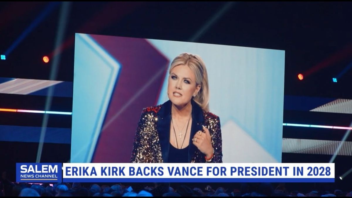 Erika Kirk backs VP Vance's potential 2028 presidential bid