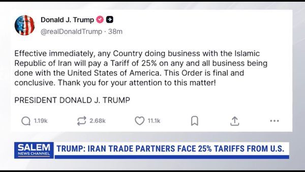 Trump puts 25% US tariffs on Iran’s trade partners to pressure Tehran