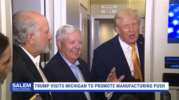 Trump visits Michigan to promote manufacturing push