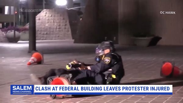 Clash At CA Federal Building Leaves Protester Injured