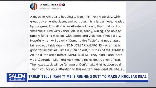 Trump Tells Iran “Time Is Running Out” To Make A Nuclear Deal