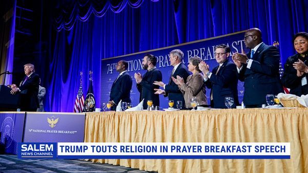 Trump says America's super power is prayer