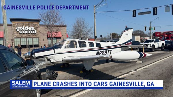 Plane Hits Cars On Georgia Roadway
