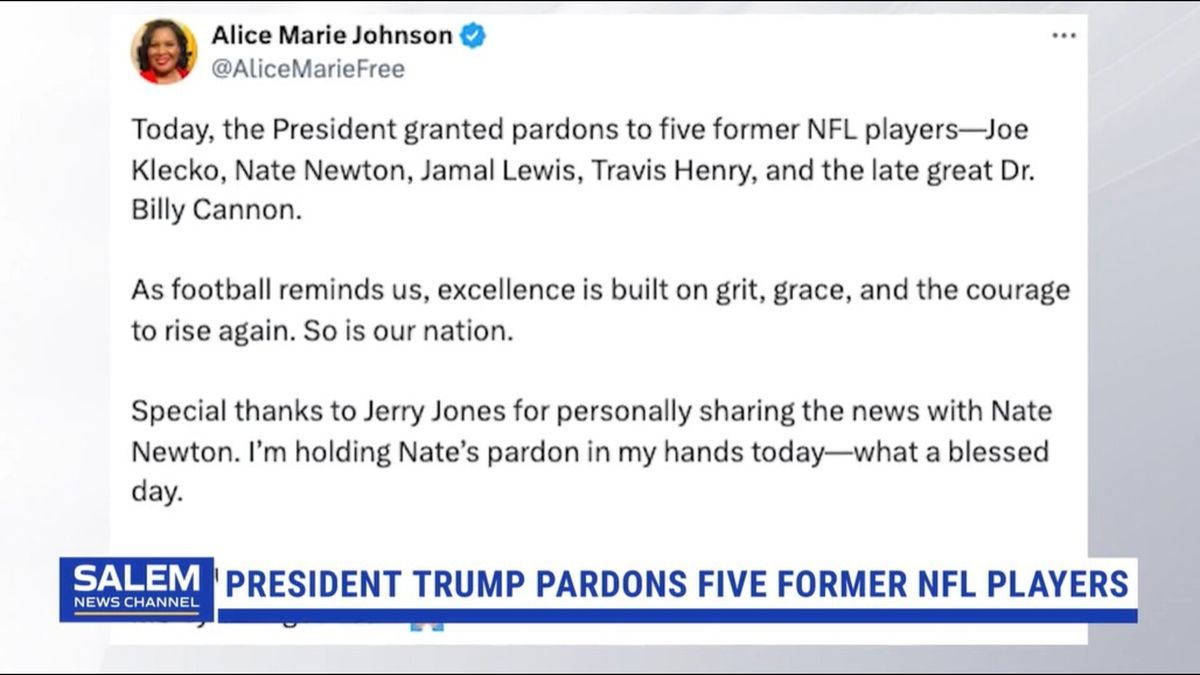 President Trump pardons 5 former NFL players