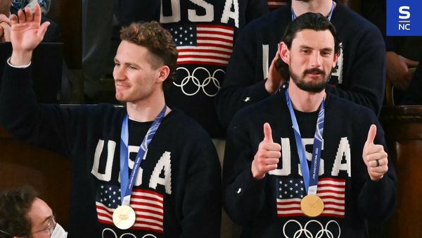 U.S. Men's Olympic Hockey Team at the State of the Union