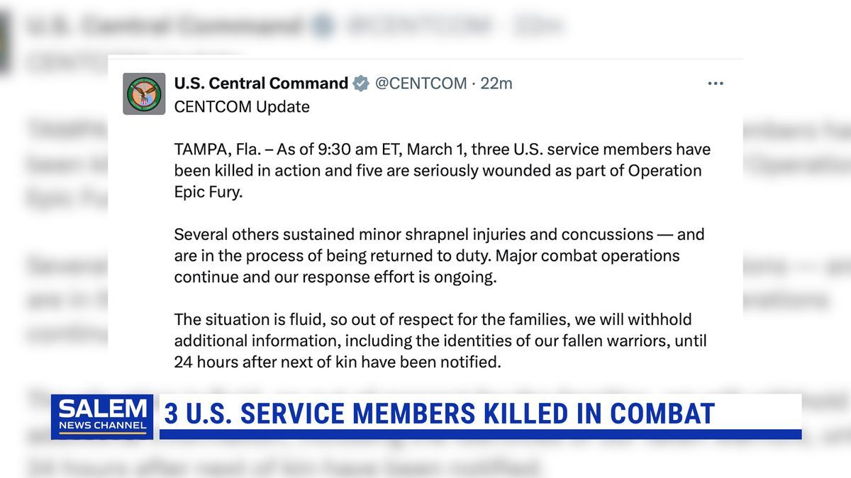 3 US service members killed in Operation Epic Fury