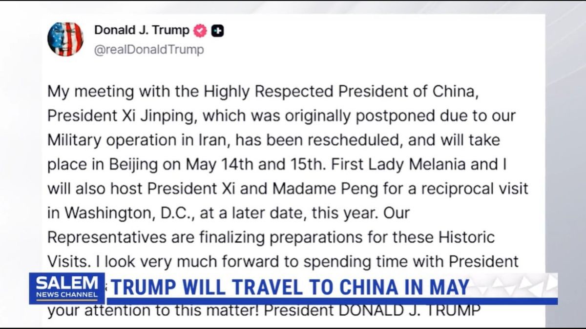 Trump reschedules China trip to May