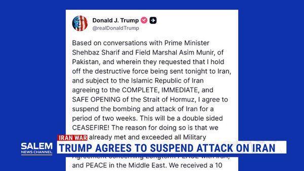 Trump Agrees To Two-Week Ceasefire With Iran