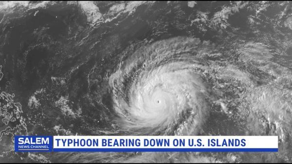Super Typhoon In Pacific Ocean Bearing Down On Remote U.S. Islands