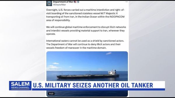 U.S. Military Seizes Another Oil Tanker Associated With Iran