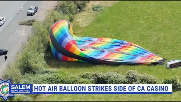 Hot Air Balloon Strikes Side Of CA Casino