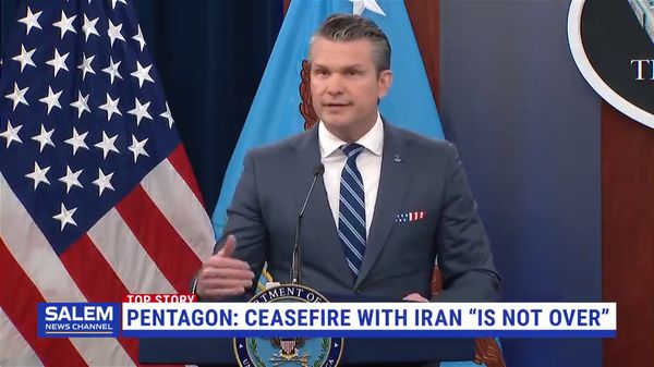 Pentagon's Hegseth Says Ceasefire With Iran Is Not Over
