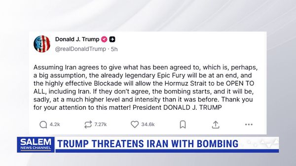 Trump Threatens Bombing If Iran Doesn’t Reopen Strait