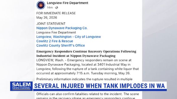 Several People Suffer Burn, Inhalation Injuries When Tank Implodes At Washington Pulp And Paper Mill