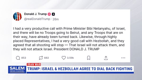Trump Says Israel And Hezbollah Have Agreed To Dial Back Fighting