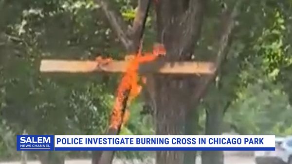 Police Investigate Burning Cross In Chicago Park