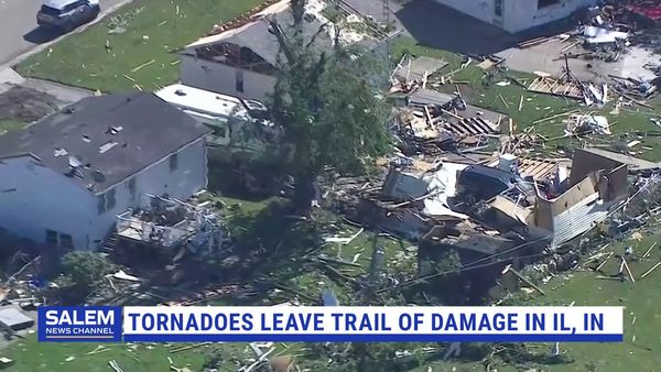 Tornadoes In Illinois & Indiana Leave Residents Grappling With Damage; Cleanup Efforts Underway