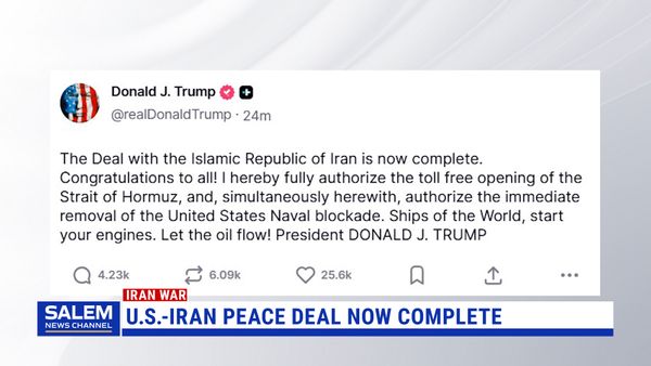 Trump: U.S. & Iran Peace Deal Now Complete