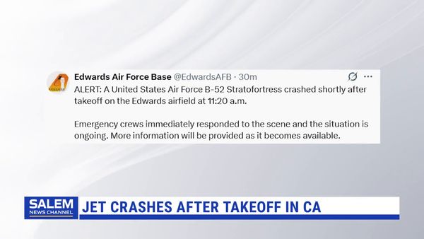 B-52 Stratofortress Crashes After Takeoff At Edwards Air Force Base In CA