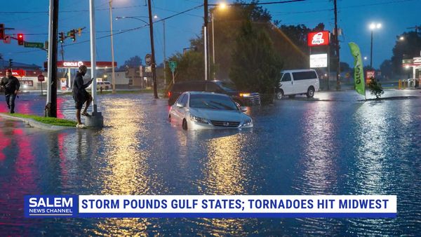Tropical Storm Remnants Pound Gulf States After Tornadoes Hit Midwest
