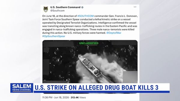 U.S. Strike On Alleged Drug Boat Kills 3 In Eastern Pacific Ocean