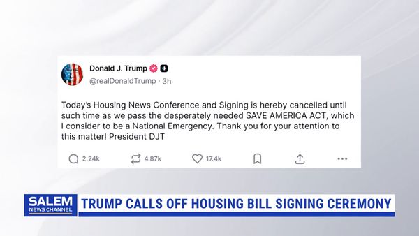 Trump Meets With Senate GOP After Calling Off Signing Ceremony For Housing Bill