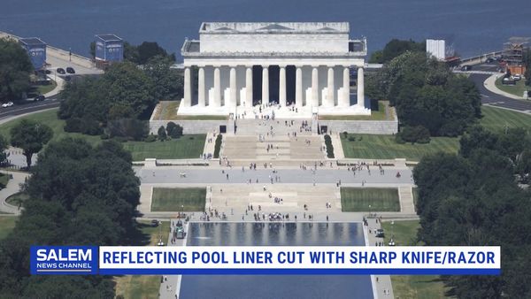 National Park Service Says Reflecting Pool Liner Was Cut With Sharp Knife Or Razor