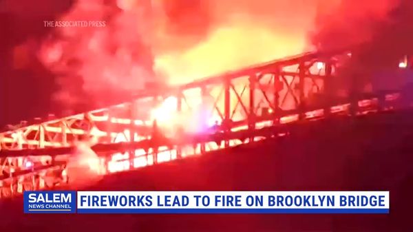 Fire Breaks Out On Brooklyn Bridge During Fireworks Show