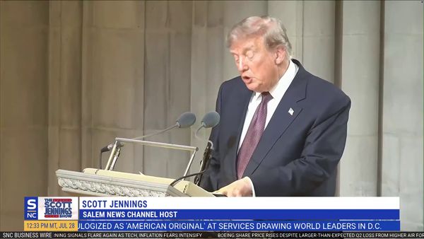 President Trump Eulogizes Senator Lindsey Graham
