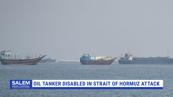Oil Tanker Disabled In Strait of Hormuz Attack