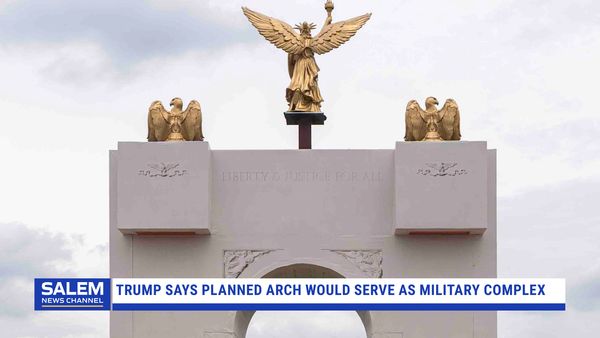 Trump Says Planned Arch Would Serve As Military Complex
