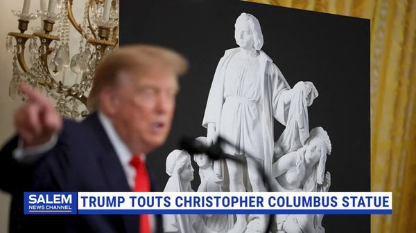 Trump Touts Installation Of Christopher Columbus Statue On White House Grounds