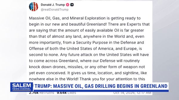 Trump Says Massive Oil, Gas Drilling To Begin In Greenland