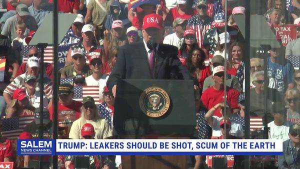 Trump Says National Security Leakers Should Be Shot During Arizona Rally