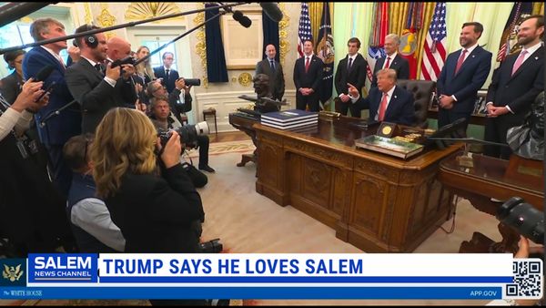 Trump Compliments Salem During Press Conference