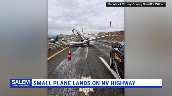 Small Plane Crashes On Highway In Nevada