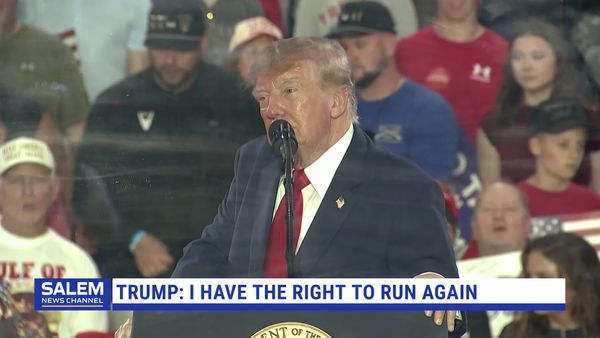 Trump Says He Has the Right to Run Again During Iowa Rally