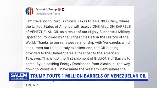 Trump Touts Arrival of 1 Million Barrels Of Venezuelan Oil