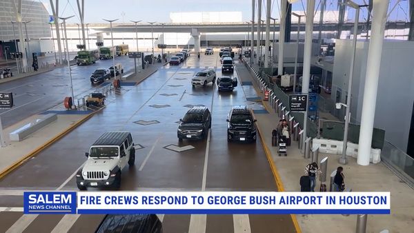 Fire Crews Seen At Houston Airport