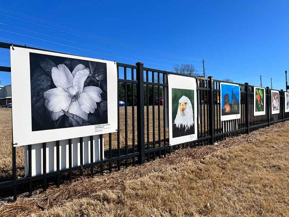 Fence Art Gallery Installation at Aviation Park in Kennesaw