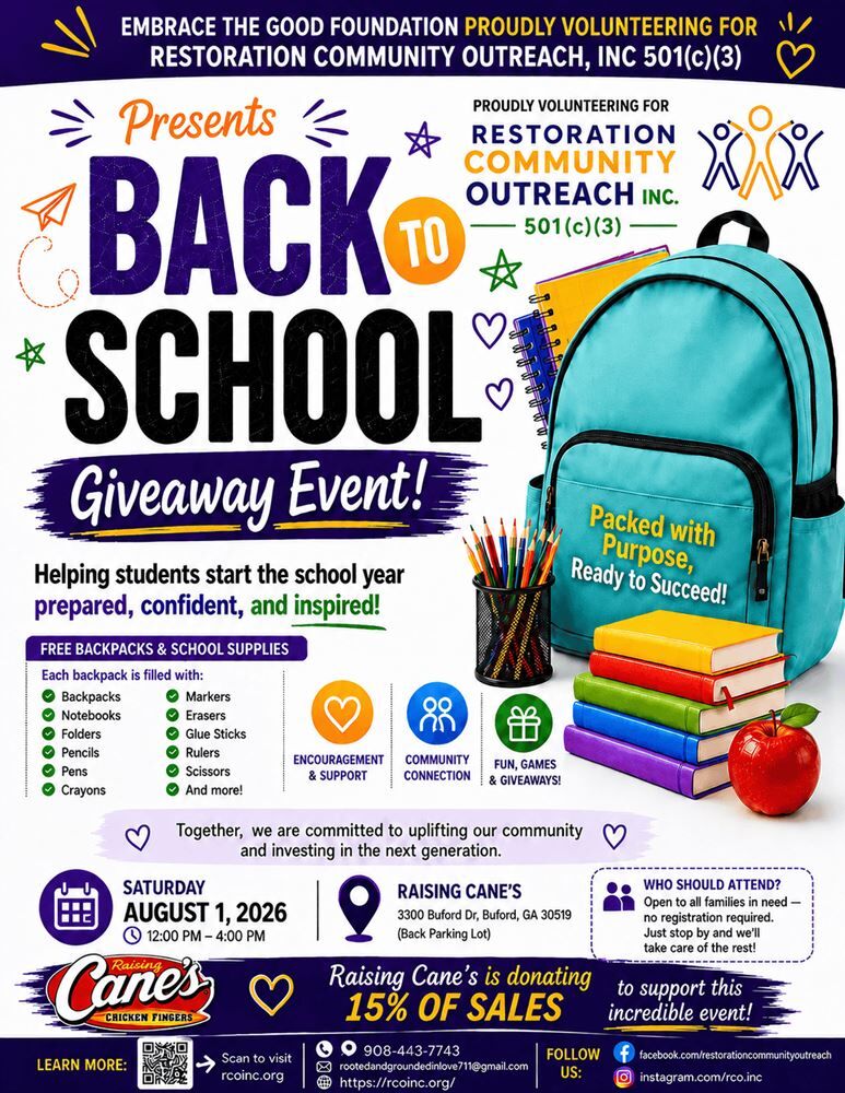 Back to school giveaway event