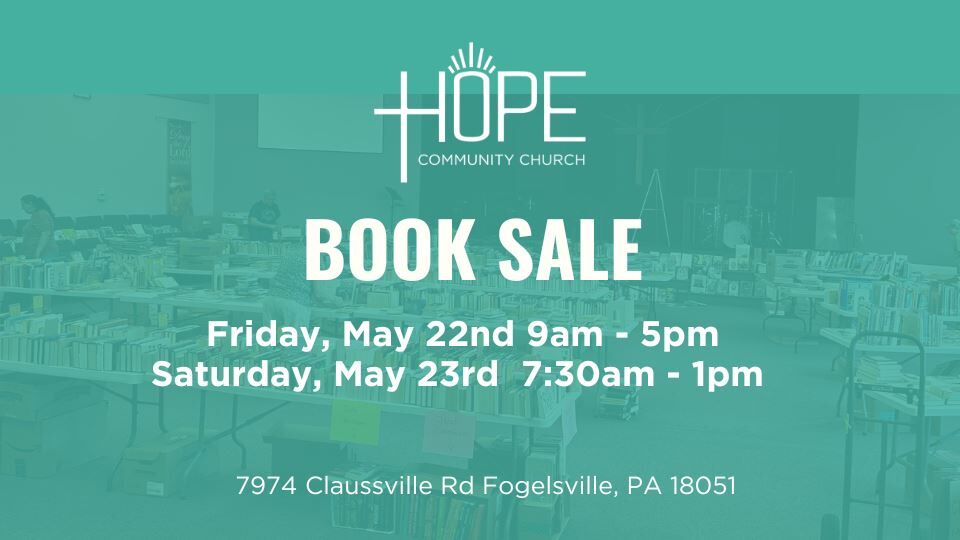 Hope Community Church Book Sale