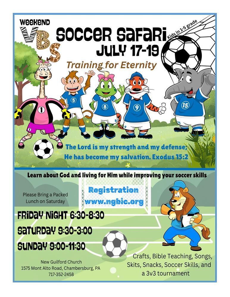 Soccer Safari Weekend VBS for 1-5 Graders