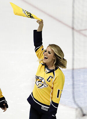 Carrie Underwood shows Nashville Predator Pride