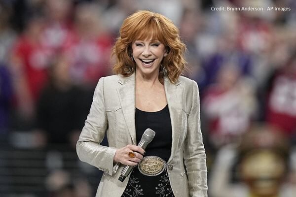 REBA SAYS BF REX LINN WANTED TO BET ON THE LENGTH OF HER SUPER BOWL ANTHEM