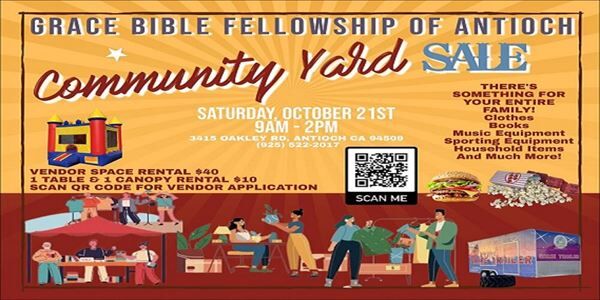 Grace Bible Fellowship of Antioch Community Yard Sale (10/21)