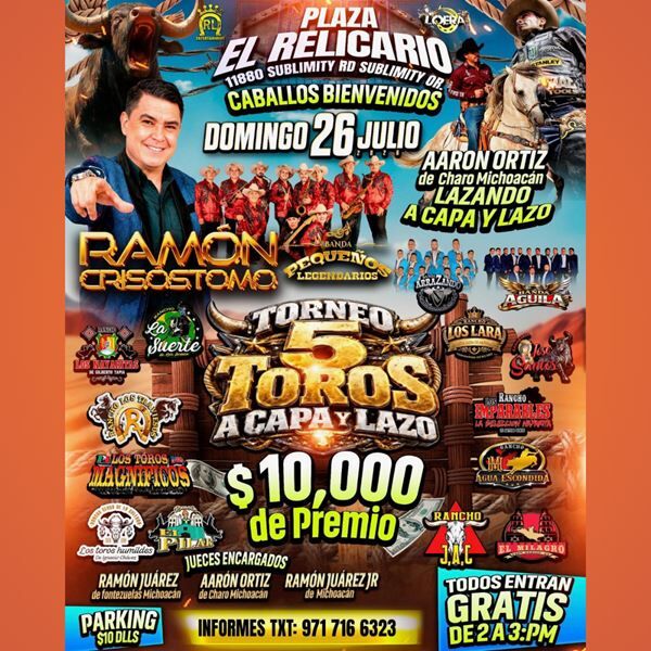 ¡Gana tus boletos para el Jaripeo Estelar en Plaza El Relicario!