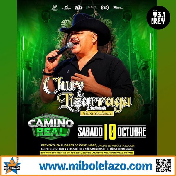 ¡CHUY LIZÁRRAGA Y SUS DOS BANDAS TIERRA SINALOENSES LLEGAN A MCMINNVILLE!