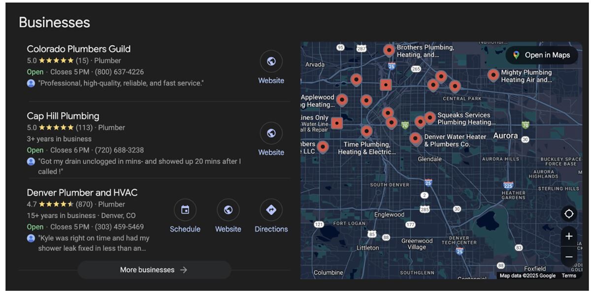 google local visibility for local businesses